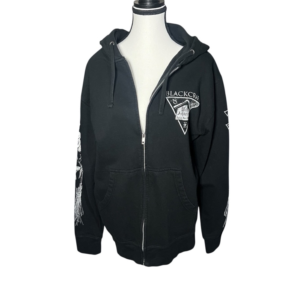 BlackCraft Unisex Black Salem Zip Up Sweater Size Medium